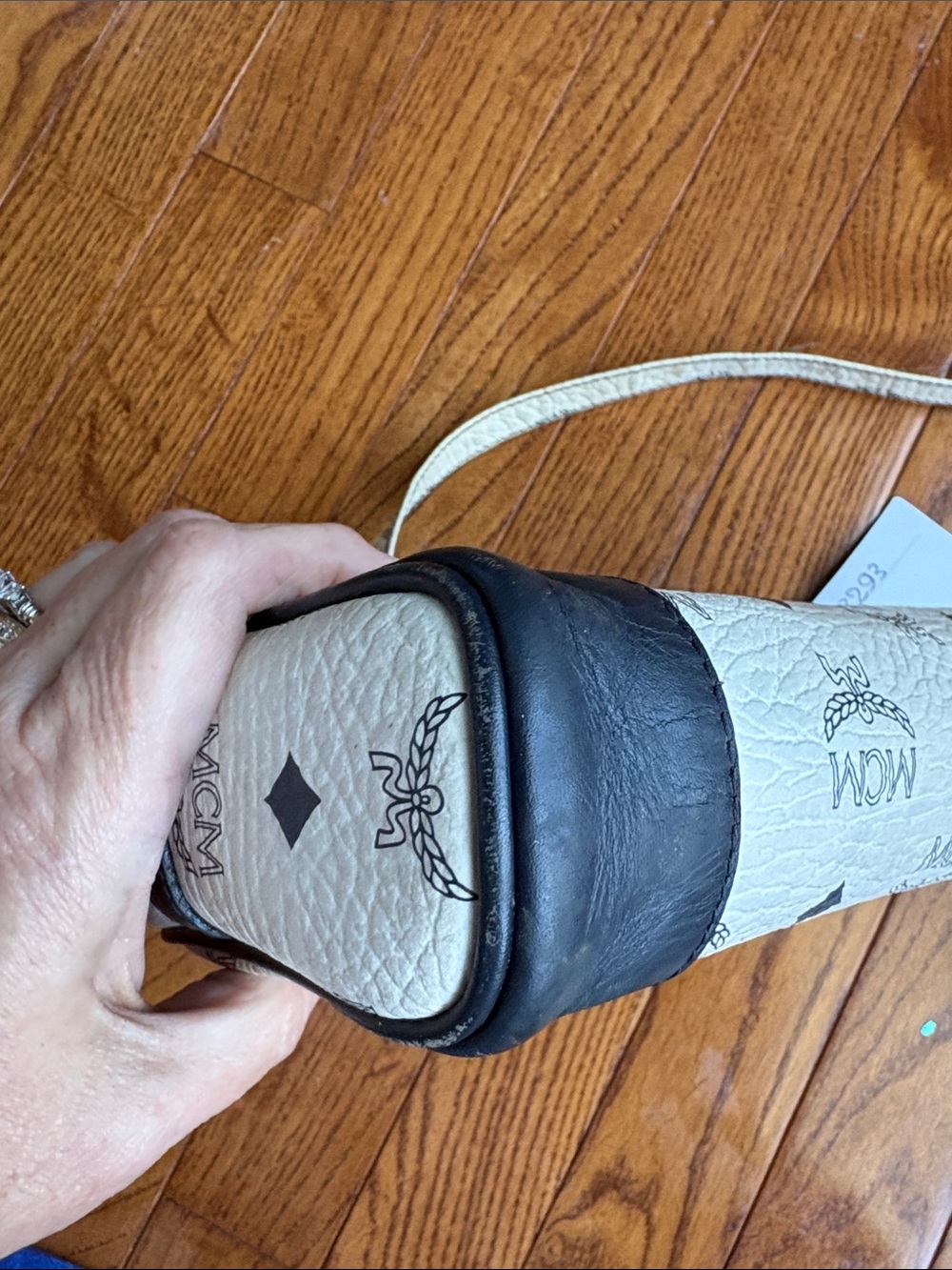 🔥RARE Vintage MCM Michael Cromer Era Golf Collection White Visetos Crossbody Bag - Picture 14 of 16